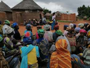 A social worker engaging a community