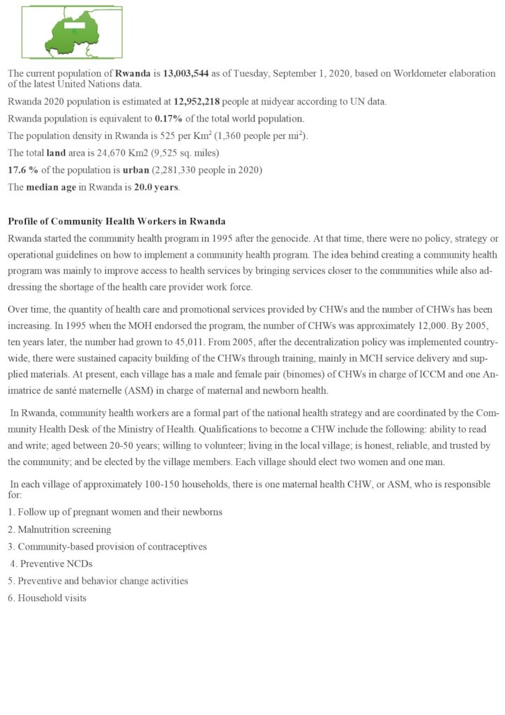 Support Community Health Workers in Rural Area