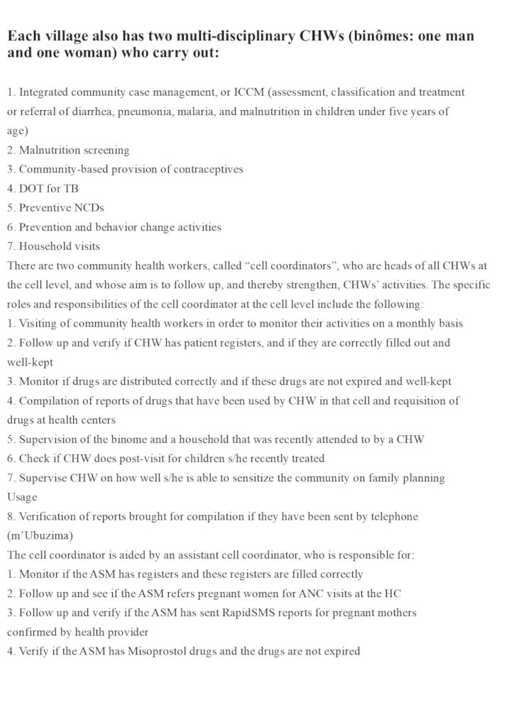 Support Community Health Workers in Rural Area