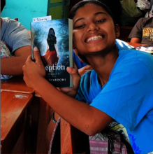 Ocean Academy students each received a book.