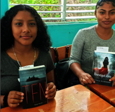 Ocean Academy students each received a book.