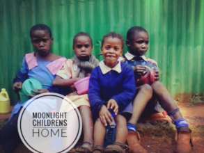 Moonlight bright girls having luch.