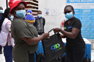 CFK staff distributing resources