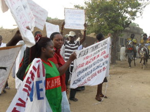 Volunteers rallying support for the project