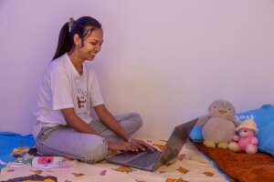 AAWW supported student, Varsha  (Delhi University)