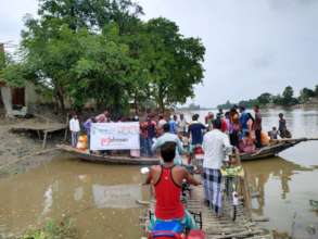 We took food to villages along river banks