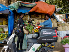 greenfootGo pickup at a local market in Arusha