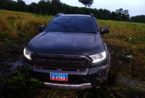 Royal Cambodian Armed Forces truck used by hunters