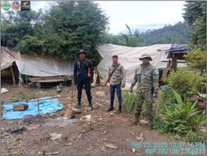 An illegal hunting camp found and destroyed