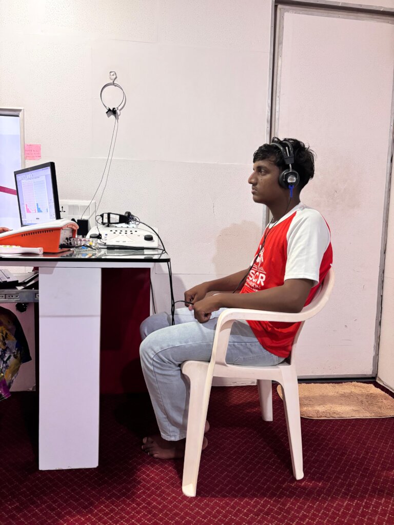 Deepak's first hearing test