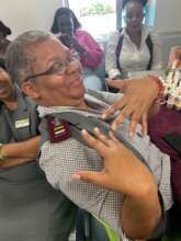 Our amazing healthcare workers being pampered!