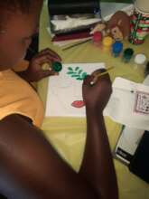 Participants of workshop painting