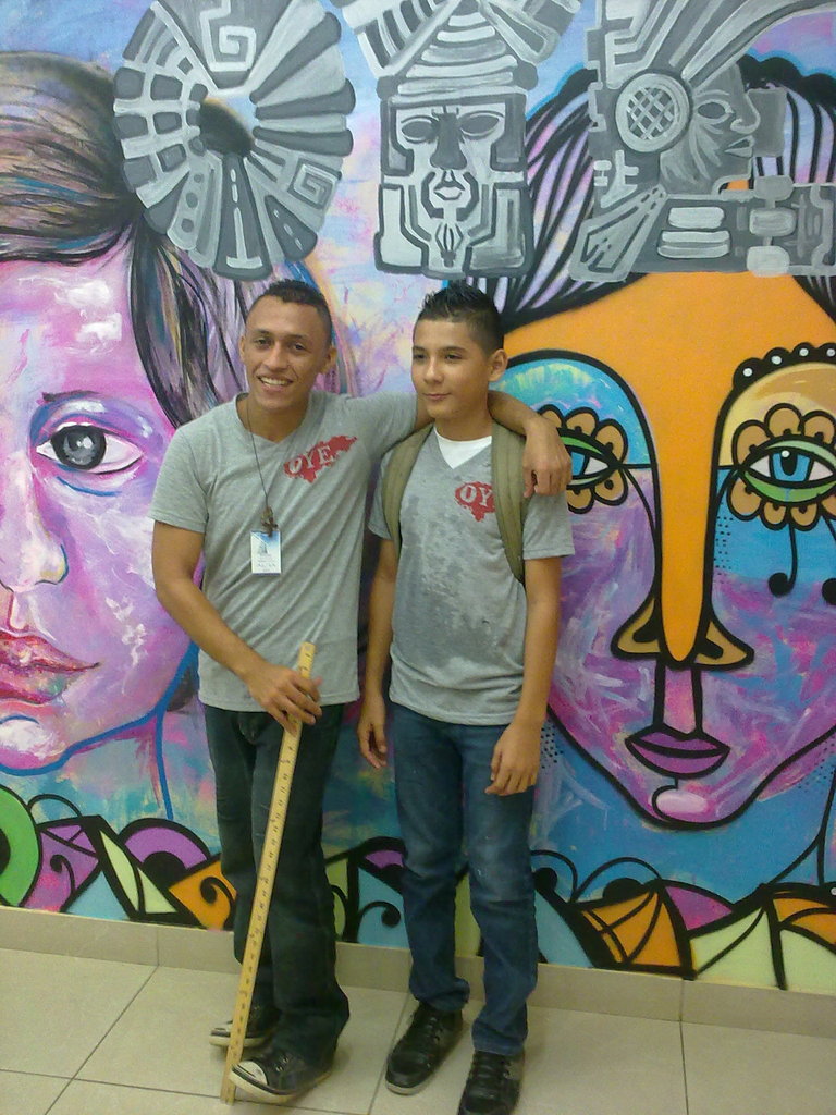 Gerald & Oscar put finishing touches on KM2 Mural