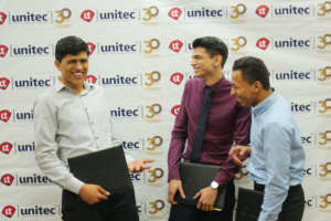 Fernando, Victor and Juan on Graduation Day