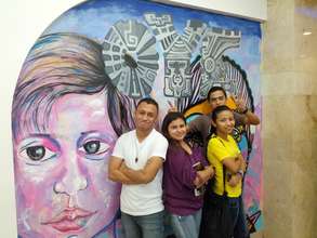 OYE Students in front of OYE Art