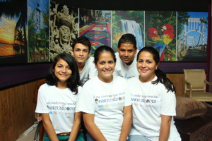Ashly (center) at local TV station with CREA