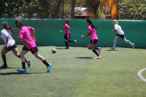 OYE girls playing soccer in Copa OYE