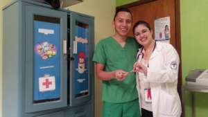 Amilcar at the hospital in San Marcos, Ocotepeque.