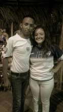 Oscar Osorio with Volunteer Angie Dusenberry