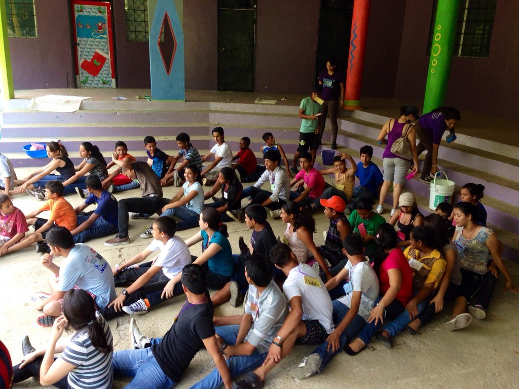 Icebreakers with local youth to initiate day camp