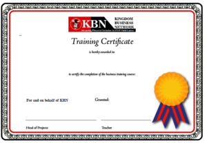 certificate of training