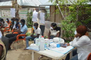 Covid-19 PPE Demonstration in a Community
