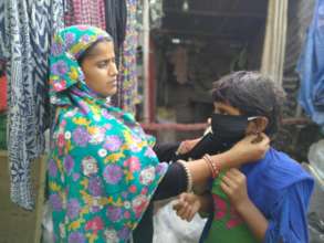 Children using reusable masks