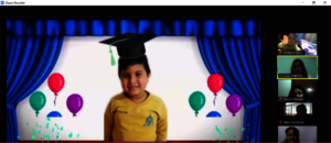 school graduate on zoom