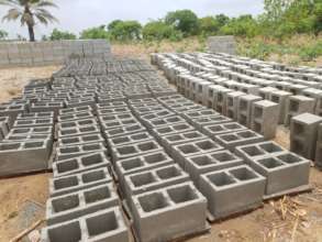 On-going blocks moulded at the site