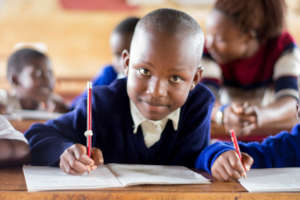 Student working
