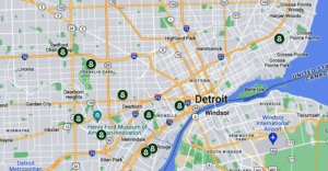 Map of planned 2024 Rain Garden Installations