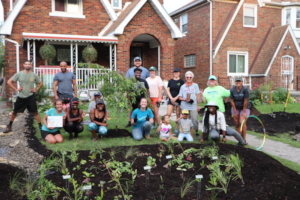 Garden recipient Alicia celebrates her new garden!