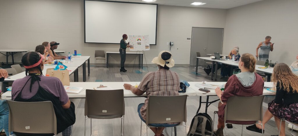 2023 class member presenting their garden design