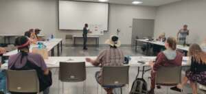 2023 class member presenting their garden design