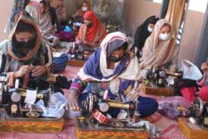 A sewing center in Toba Tek Singh
