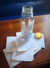 Writing our wishes to a bottle