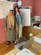 Teacher and Student for the English Class