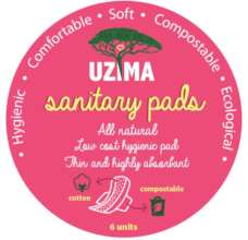 Uzima Sanitary Pads, packaging (front)