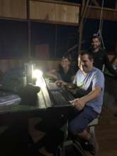 Carolina, Pablo and Luis in the Nancite kitchen