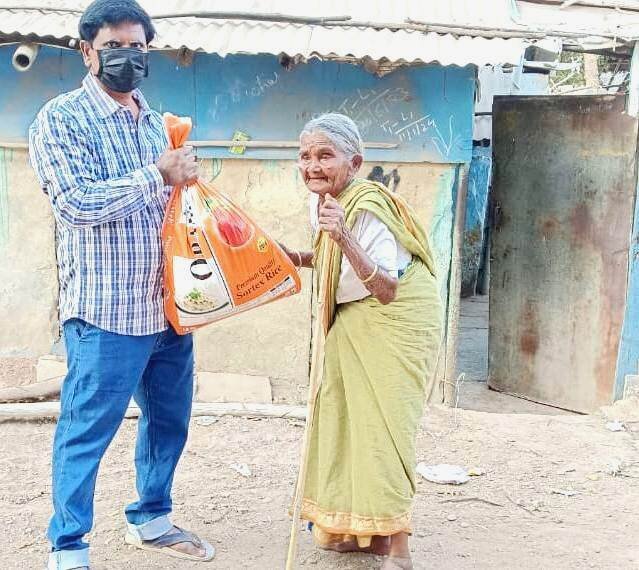 Provide Food Groceries to poor Grandparents India