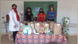 Delivering Christmas kits to the rural families