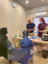 A family's consultation during clinic