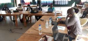 Hard at work in a session