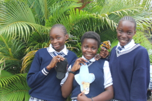 Girls Receive Menstrual Products