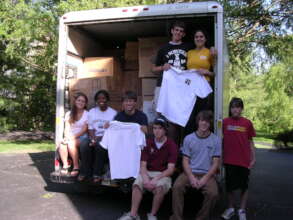 First shipment of books and computers to Zambia