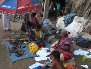 Gypsy women sell in street