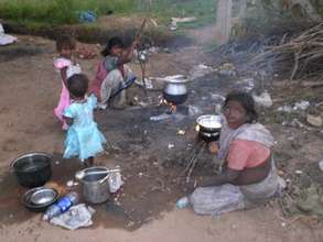 cooking in open near road side