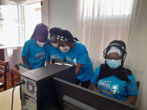 Teen radio producers in Mozambique