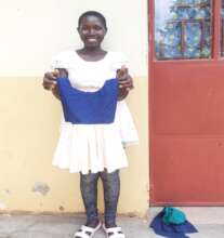 Excited Sina with one of the project she ade