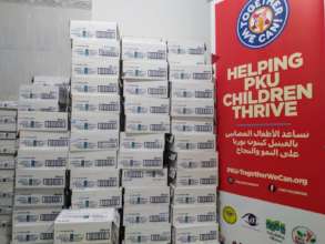 1320 cans of medical food delivered to YVS in Gaza